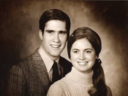 Early life photo of Ann and Mitt Romney